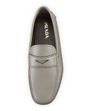 Men's Saffiano Logo Driver, Gray