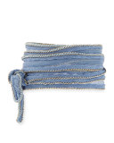 Chain-Trim Fabric Necklace