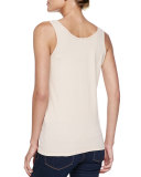 Scoop-Neck Cotton Tank, Petite 