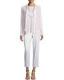 Cap-Sleeve Organic Linen Top