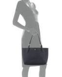 York Small Saffiano Tote Bag, Tory Navy