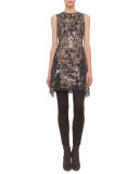 Sheer-Lace Handkerchief-Hem Dress