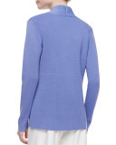 Silk Cotton Interlock Jacket, Plume  