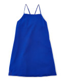 Woven Strappy Tank Dress, Deep Royal, Size 5-6X