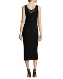 Scoop-Neck Lace Midi Tank Dress, Bless