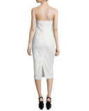 Edelia Strapless Bustier Dress, White