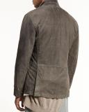 Lamb Suede Sport Jacket, Gray