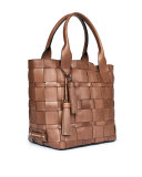 Vivian Medium Leather Tote Bag, Walnut 