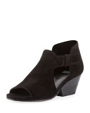 Iris Cutout Open-Toe Bootie