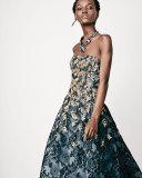 Strapless Degrade-Embellished Dress, Multi Colors