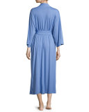 Shangri-La Long Jersey Robe, Smoky Iris