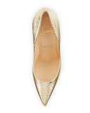 So Kate Metallic 120mm Red Sole Pump, Gold