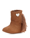 Baby 50/50 Fringe Boot, Chestnut, Infant