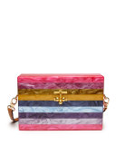 Small Striped Trunk Bag, Fuchsia Multi