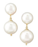 White Pearl Drop Earrings