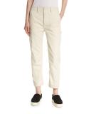 Carpenter Cropped Chino Pants, White
