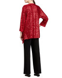 Sequined Scoop-Neck Tank, Petite
