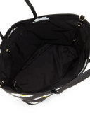 harmony floral nylon baby bag, black/daisies