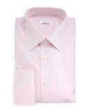 Rope-Stripe French-Cuff Dress Shirt, Pink
