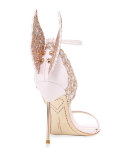 Evangeline Angel Wing Sandal, Pink Glitter