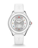 Cape Topaz Watch with Silicone Strap, White