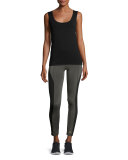Colorblocked High-Rise Leggings, Gray/Black