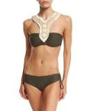Every Day in Fashion Ruched Swim Bottom, Gray