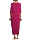 Lux Jersey Tuxedo-Pleat Nightgown