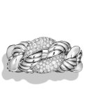 Belmont Curb Link Ring with Diamonds