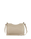 Metallic Edge Nickel AJ Crossbody Bag, Taupe