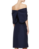 Off-The-Shoulder Sheath Dress, Midnight
