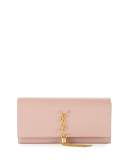 Monogram Tassel Clutch Bag, Pale Blush
