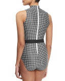 UPF 50 Check One-Piece Swimsuit