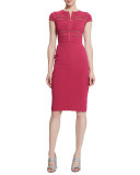 Brianna Zip-Front Sheath Dress