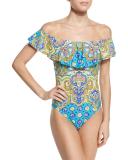 Corsica Off-the-Shoulder One-Piece Swimsuit