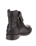 Cybele Leather Moto Bootie, Black