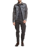 Rovic 3D Tapered-Leg Cargo Pants, Raven