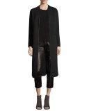 Leather Carrot Pants, Black