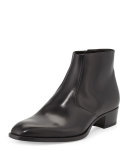 Wyatt Men's Leather Ankle Boot, Black 
