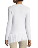 Hudina R Damper Fringe-Hem Sweater