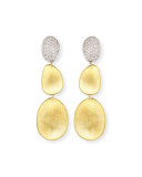 18K Lunaria Diamond Triple-Drop Earrings