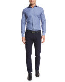 Slim-Fit Straight-Leg Jeans, Navy