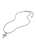 X Cross with Diamonds and Gold on Chain