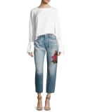 Le Original Patch Jeans, Rose Lake