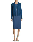 Sleeveless Jewel-Neck Jersey Midi Dress