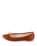 Cendrillon Leather Ballet Flat, Cognac