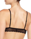 Sweet Treats Geometric Lace Soft Bra, Black