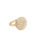 Aladdin 18k Pave Diamond Disc Ring, 5/8"