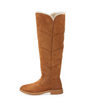 Sibley Shearling Over-the-Knee Boot, Chestnut