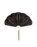 dress the part fan clutch bag, black